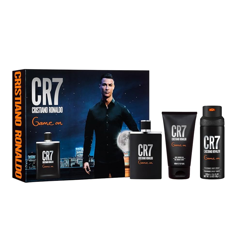 Set Cristiano Ronaldo Cr7 Game On Man 3 Piezas 100Ml Edt, 150Ml Shower Gel, 150Ml Bodyspray