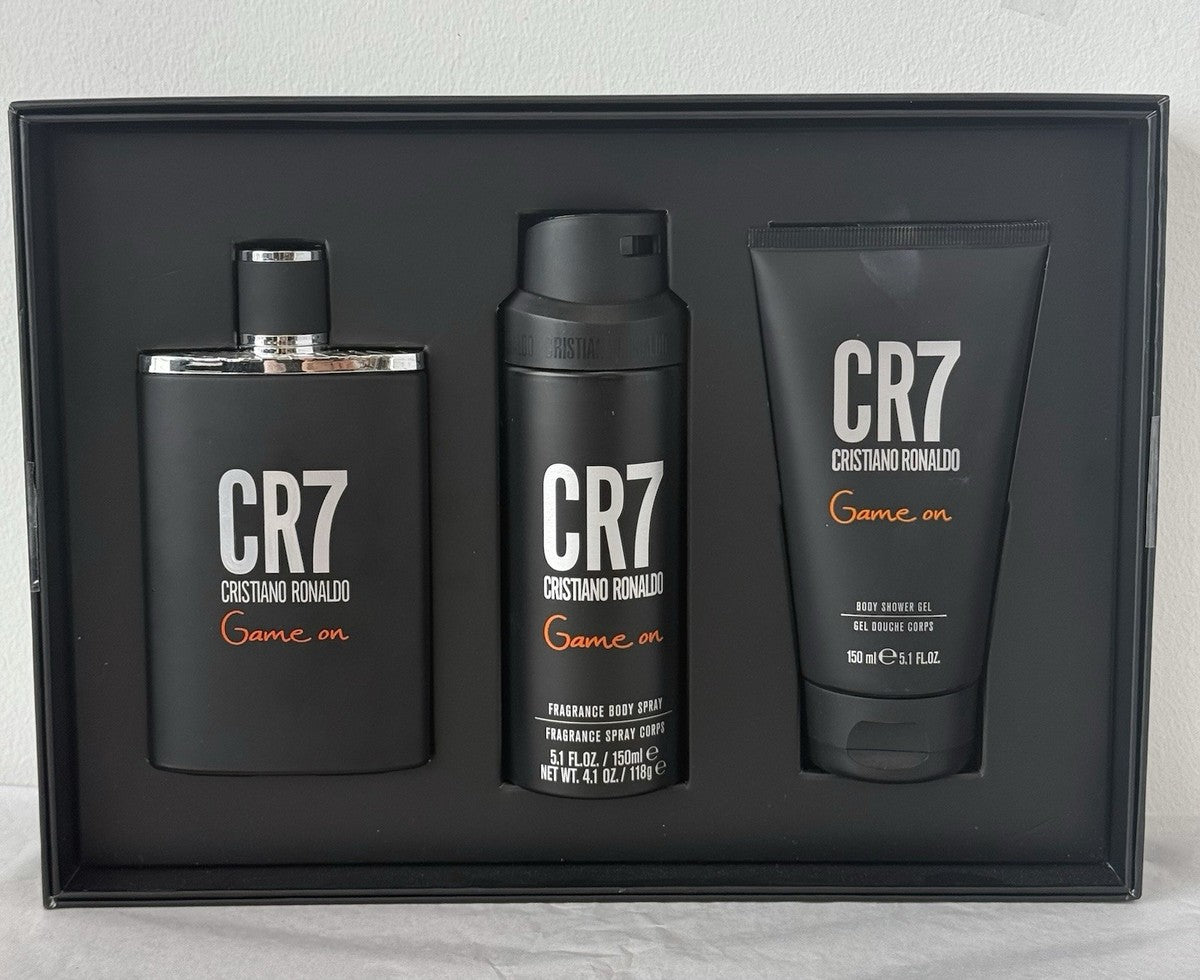 Set Cristiano Ronaldo Cr7 Game On Man 3 Piezas 100Ml Edt, 150Ml Shower Gel, 150Ml Bodyspray